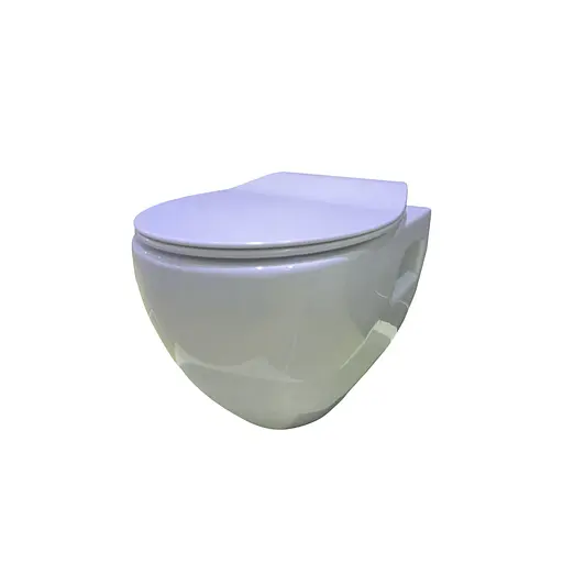 Сидение для унитаза EUR TS-9874 дюропластовое, Soft Close, металл.крепл.