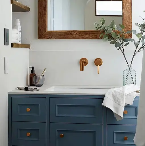 Смеситель для умывальника Rea Lungo brushed copper + BOX скрытого монтажа REA-B4600 Теплый закат - фото 3