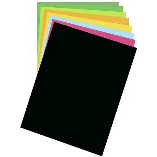 Бумага для дизайна Folia Fotokarton B2 (50x70см) №90 Черная 300г/м2