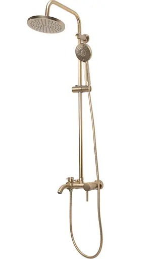 Душова система Rea Luis Brushed Gold з виливом REA-P7051, Золотий - фото 9