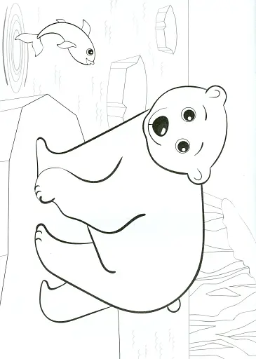 Малюнки з наліпок. Білий ведмідь - фото 5