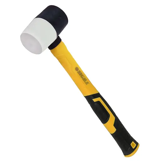 Киянка резиновая Sigma 225 г фибергласовая рукоятка. черно-белая (4317221) - фото 1