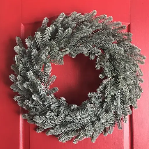 Вінки хвойні різдвяні Hvoya Traditional литі блакитні 50 см 7 шт. - фото 5