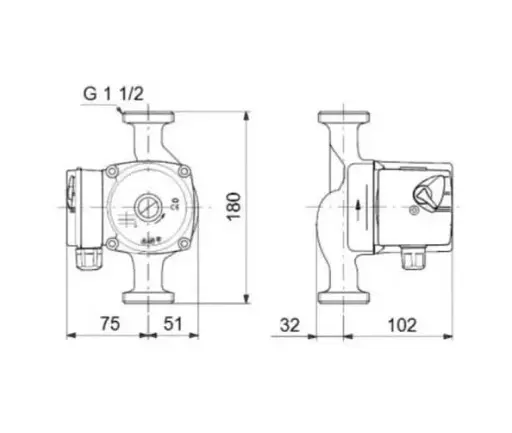 Циркуляційний насос Zegor ZRS 25/4-180 з гайками і кабелем 30412 - фото 2