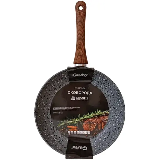Сковорода Gusto GT-2109-28 покрытие Granite 28x5.3 см (102473)