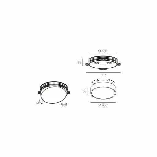 Вбудований світильник Skarlat RDL73030 40W WH 4000K - фото 2