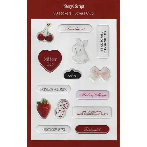 3D стікери (Story) Script "Lovers Club"
