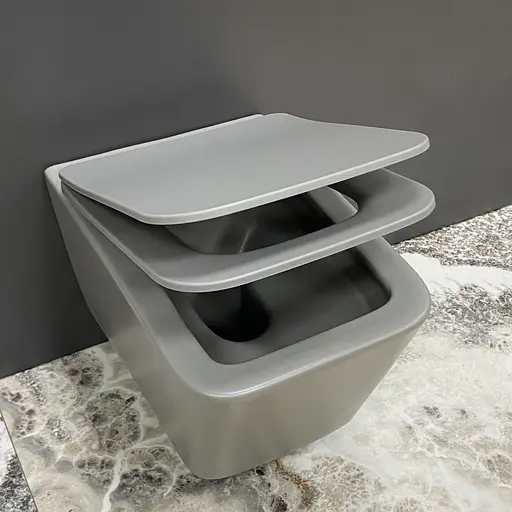 Подвесной унитаз VBI Caprera grey matt VBI-020303, Серый - фото 5