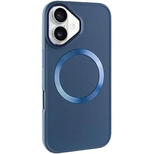 Чохол Epik TPU Bonbon Metal Style with MagSafe для Apple iPhone 16 Plus 6.7 Синій/Cosmos Blue