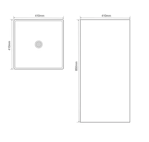 Умивальник підлоговий Mixxus Premium Quadro-1101 410x410x850 мм MP6574, Білий - фото 3