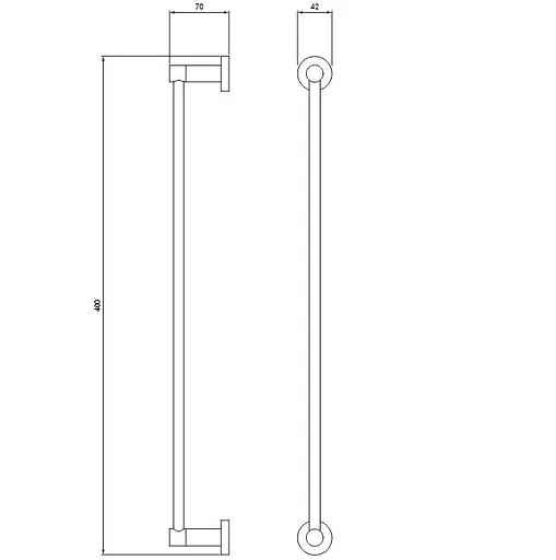 Тримач для рушника Omnires Modern Project brushed brass MP60214BSB Золотий - фото 2