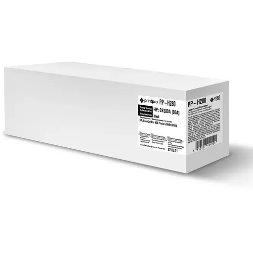 Картридж HP 80A (CF280A), Black, LJ Pro M401/M425, 2700 стор, PrintPro (PP-H280)