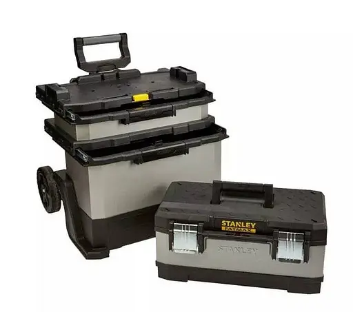 Ящик инструментальный Stanley Rolling Workshop многосекционный с колесами 89х57х39 cм (FMST1-75506) - фото 4