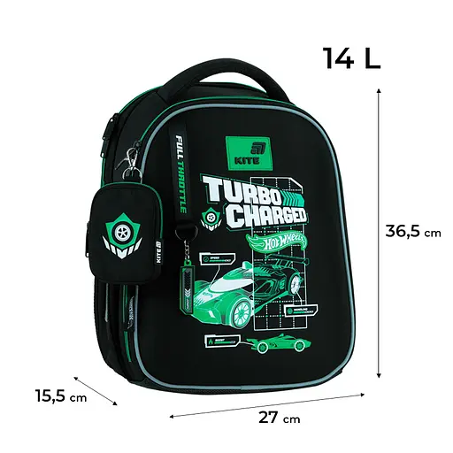 Рюкзак Kite Education каркасний 555 HW Чорний (HW26-555S) - фото 3