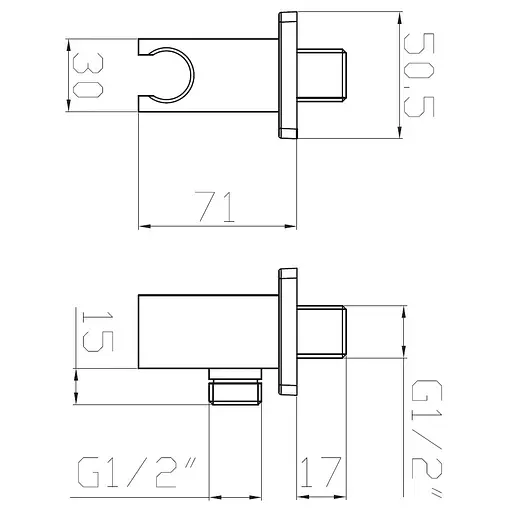Шланговое подсоединение Imprese HC04, Хром - фото 2