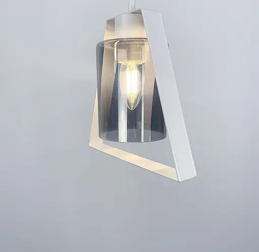 Лофт світильник у формі трикутника в білому кольорі | Арт. 11817/1 WT | Line F - фото 3