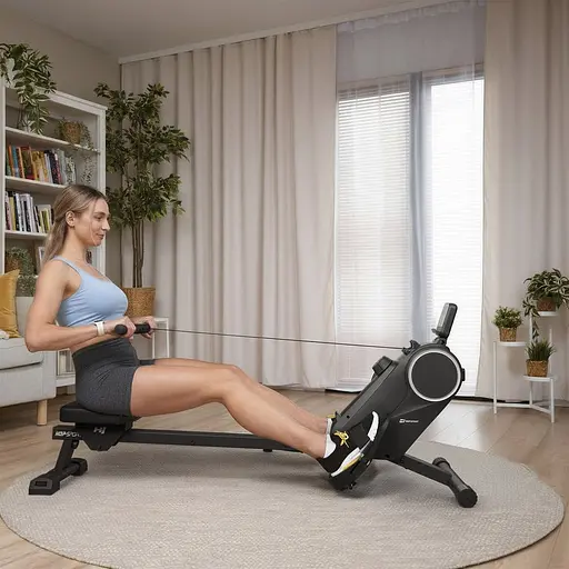 Гребний тренажер Hop-Sport Creek магнітний HS-055R чорний - фото 5