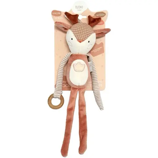 Игрушка-погремушка Elfiki Косуля Руби коричневая (ИГ-0102) - фото 1
