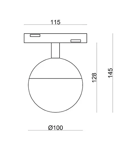 Светильник магнитный трековый KLOODI KDMG-MOON100 4K BK - фото 3