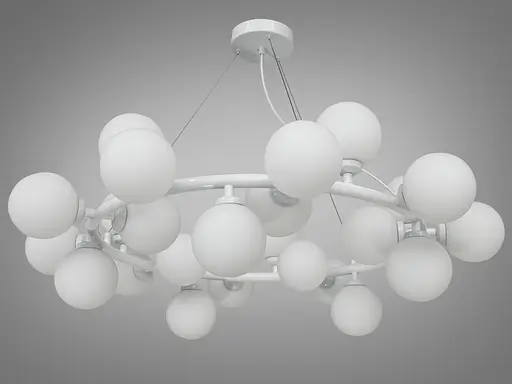 Білосніжна, досконала, підвісна люстра в стилі Loft - Бульбашки на 25 ламп - фото 1