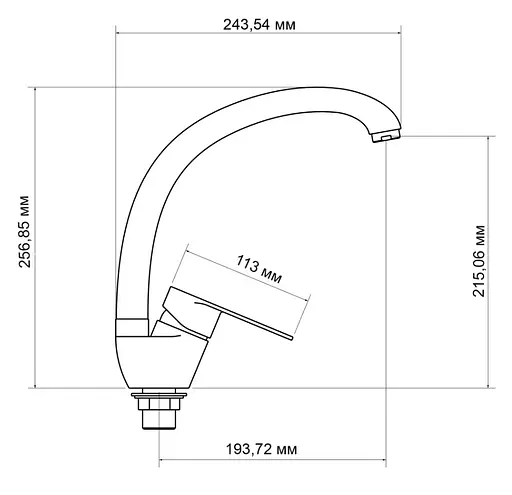 Змішувач для кухні Lidz Tani 008F, Chrome (k40) LDTAN008FCRM44971 - фото 5