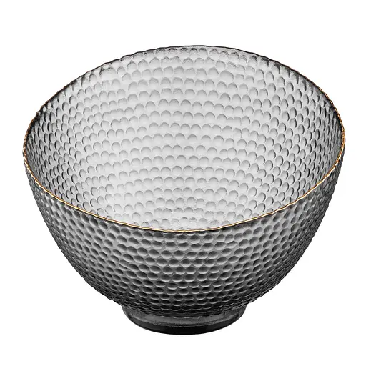 Салатник стеклянный Ardesto 22 см Commelina Серый AR5019 - фото 2