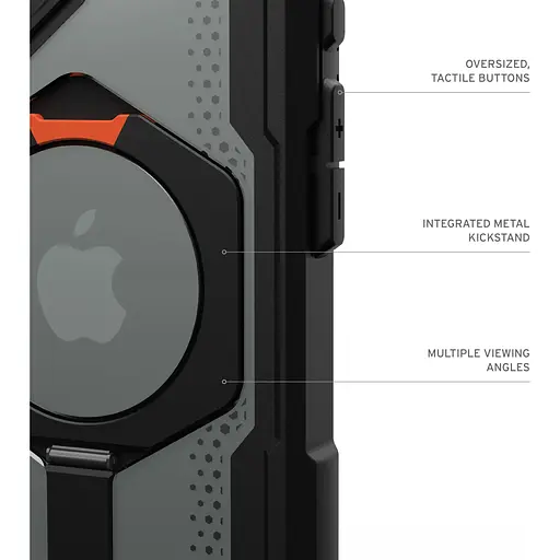 Оригінальний протиударний чохол UAG Plasma XTE MagSafe для iPhone 16 Plus Black 114473114097 - фото 15