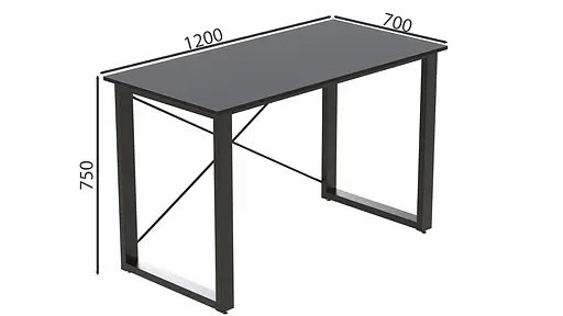 Письмовий стіл Ferrum-decor Драйв 750x1200x700 Чорний метал ДСП Сосна Кембра 32 мм (FRD-103382) - фото 4