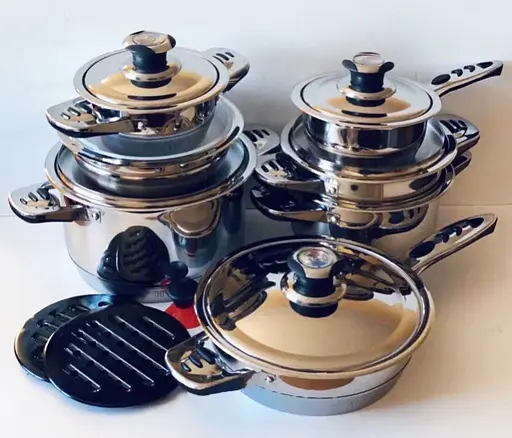 Набір каструль з кришками Haus Lux HL-16RC 16 предметів - фото 3