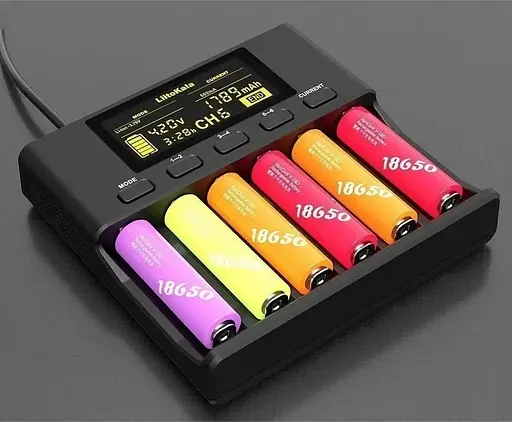 Универсальное зарядное устройство Liitokala Lii-S6 (6 каналов) с блоком питания - фото 5