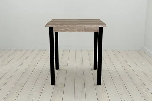 Стіл кухонний Ferrum-decor Агата 75x70x70 Чорний ДСП Сонома Трюфель 16мм (FRD-106247)