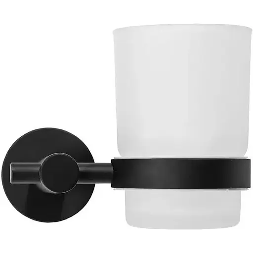 Склянка для зубних щіток Rea 322233C black REA-77094 чорний матовий - фото 1