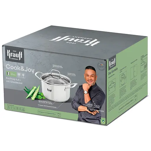 Каструля Krauff Cook & Joy зі скляною кришкою 4.6 л 22 см (26-238-119) - фото 4