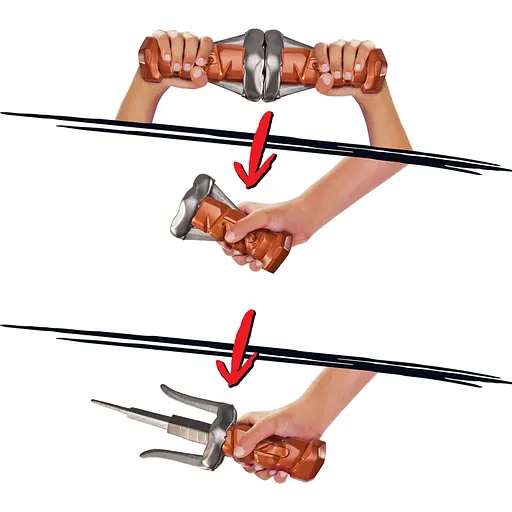 Набір іграшкової зброї Кинджал-сай Рафаеля TMNT 83524 трансформується - фото 2