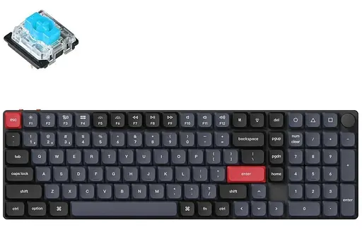 Клавіатура Keychron K17 Gateron MX 2.0 Blue Hot-swap EN/UKR RGB Black (K17P-H2-UA) - фото 1