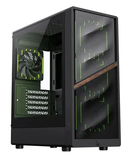 Корпус GameMax Aeris 330 M Tempered Glass без БЖ Black (AERIS 330 MB) - фото 1