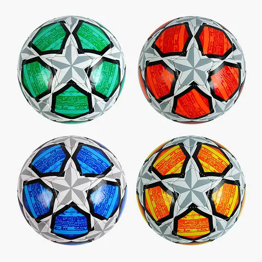 М’яч футбольний, 330 г, матеріал м’який PVC, гумовий балон, розмір №5 (В асортименті) - фото 2