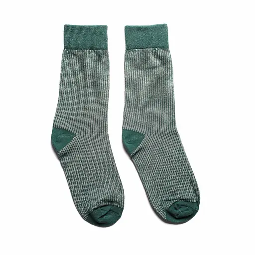 Носки с принтом цветные полосы высокие бесшовные воздухопроницаемые качественные ORGANIC cotton JILL ANTONY Зеленый, 42-43 - фото 1