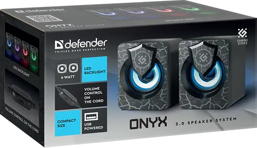 Акустика Defender 2.0 Onyx 6Вт USB Black (65038) - фото 7