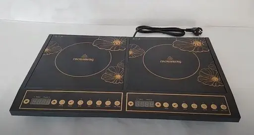 Плита двухкомфорочная электрическая кухонная Crownberg Cb-1328 настольная индукционная 2000 W - фото 3