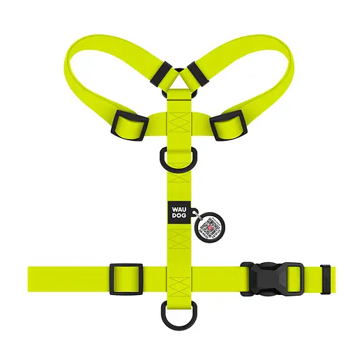 Шлея для собак водостійка анатомічна Н-подібна Waudog Magnet з QR-паспортом магнітна пряжка-фастекс L Ш 25 мм А 50-85 см В - фото 4