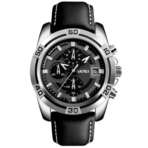 Чоловічий Годинник Skmei 9156 Avalon Чорний з сріблястим