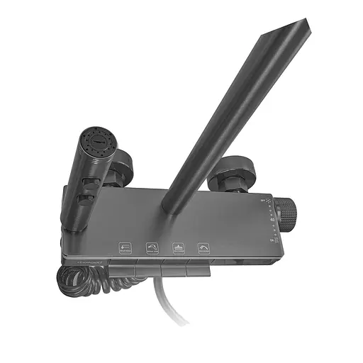 Душевая система Champion PBL-009-J с кнопочным переключателем 4 режима graphite CH6500, Графит - фото 5