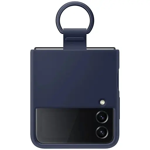 Оригінальний силіконовий чохол із кільцем Samsung для Galaxy Z Flip4 Silicone Cover with Ring Navy EF-PF721TNEGUA - фото 5