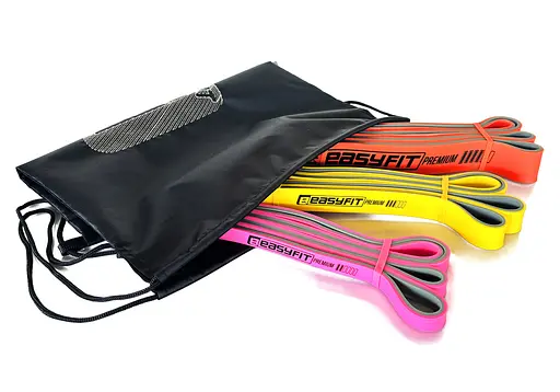 Набір двошарових гумок для підтягування EasyFit Premium 7-45 кг (3 шт.) (EF-7453s) - фото 2