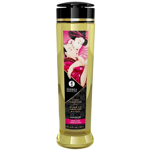 Масажне масло Shunga Amour Sweet Lotus натуральне зволожуюче 240 мл