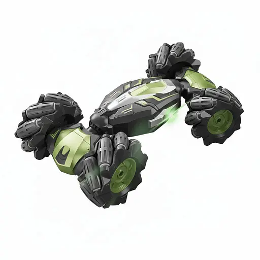 Радиоуправляемая Машина YJ 096-3 A-02, Трансформер 1:16, Роликовые колеса, Кер. жестами, Подсветка, Акум. 3.7V, Зеленая