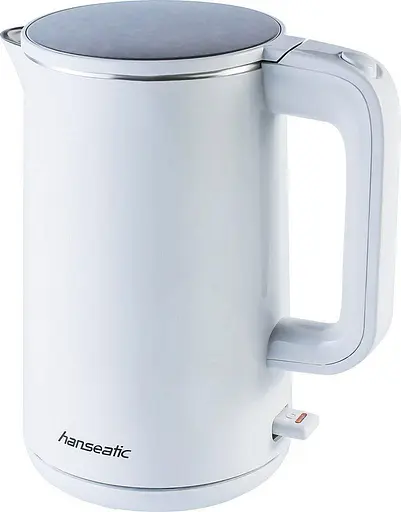 Чайник белый 1 5L 2200W Автоматическое отключение - Hanseatic 18310962 HWK152200WD