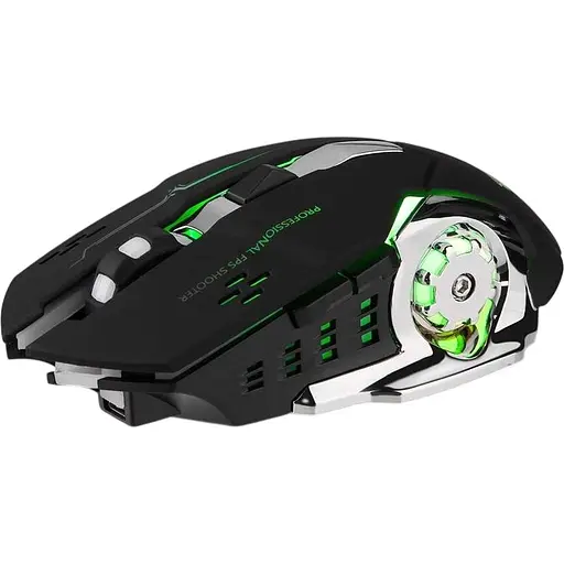 Безпровідна ігрова мишка T2 RGB підсвічування USB Charge + Bluetooth безшумна з вбудованим акумулятором Black  - фото 1