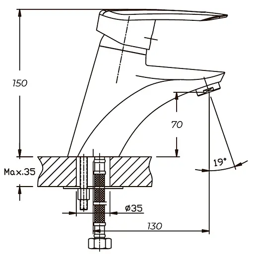 Змішувач для умивальника Haiba Disk 001 HB0050 Хром - фото 2